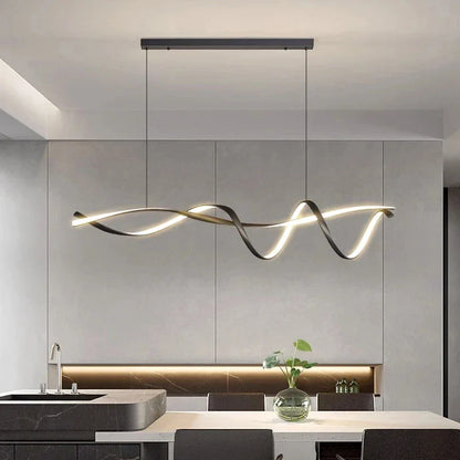 Glass Pendant Lights with LED for Modern Home Decor - A-Inward facing / warm light - Chandelier