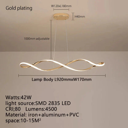 Glass Pendant Lights with LED for Modern Home Decor - B-golden / Tricolor light - Chandelier