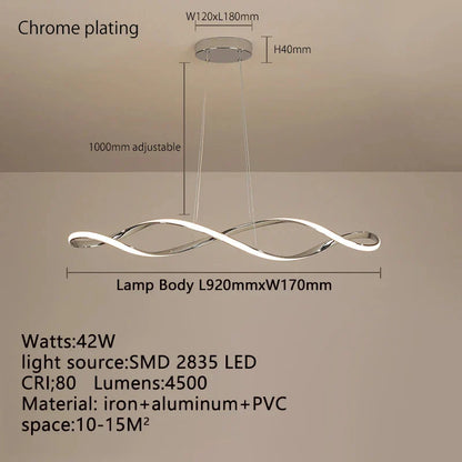 Glass Pendant Lights with LED for Modern Home Decor - B-silvery / cool white - Chandelier