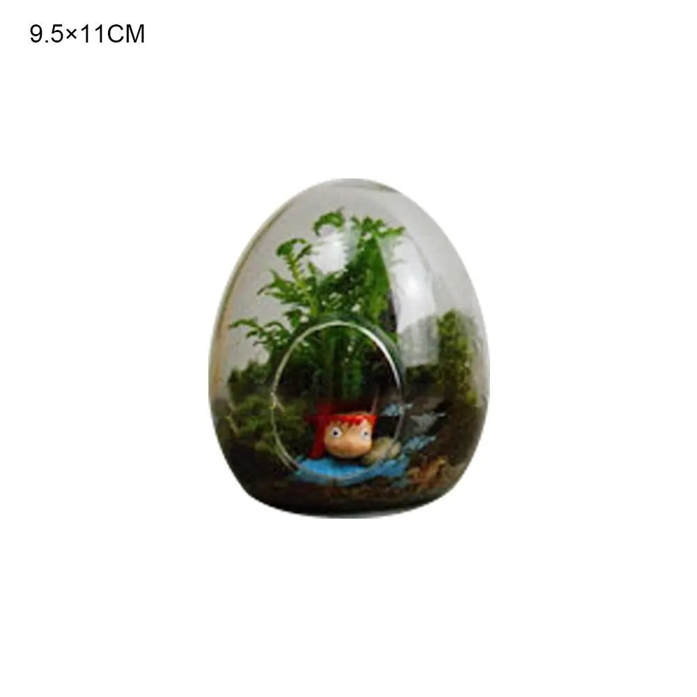 Glass Succulent Egg-shaped Terrarium - 9.5x11cm - Vase