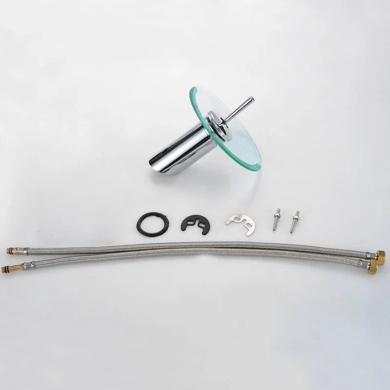 Glass Waterfall Basin Sink Faucet