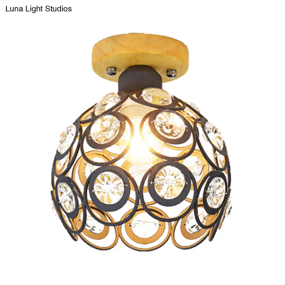 DecorBites™ DecorBites™ Global Metal Lampshade Nordic Flush Mount Lighting in Pink/Green/Gray for Foyer