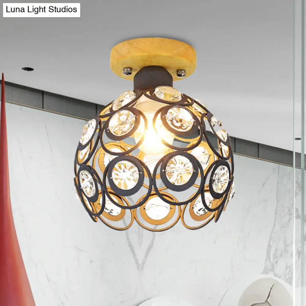 DecorBites™ DecorBites™ Global Metal Lampshade Nordic Flush Mount Lighting in Pink/Green/Gray for Foyer