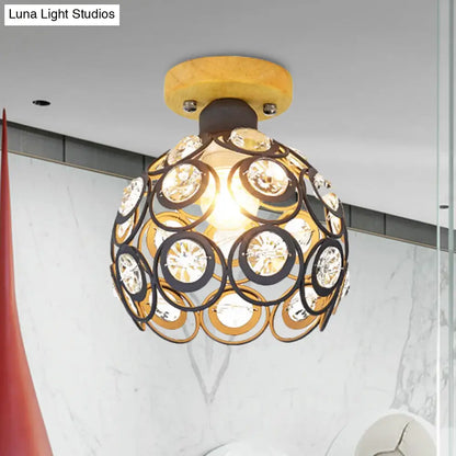 DecorBites™ DecorBites™ Global Metal Lampshade Nordic Flush Mount Lighting in Pink/Green/Gray for Foyer