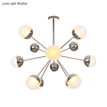 Lámpara de techo semiempotrada DecorBites™ Globe para comedor, con cristal blanco/transparente/gris ahumado - 9/12/15 luces - Diseño contemporáneo en cobre/cromo/oro