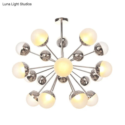 Lámpara de techo semiempotrada DecorBites™ Globe para comedor, con cristal blanco/transparente/gris ahumado - 9/12/15 luces - Diseño contemporáneo en cobre/cromo/oro