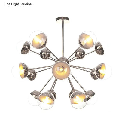 Lámpara de techo semiempotrada DecorBites™ Globe para comedor, con cristal blanco/transparente/gris ahumado - 9/12/15 luces - Diseño contemporáneo en cobre/cromo/oro