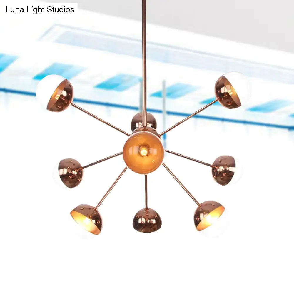 Lámpara de techo semiempotrada DecorBites™ Globe para comedor, con cristal blanco/transparente/gris ahumado - 9/12/15 luces - Diseño contemporáneo en cobre/cromo/oro