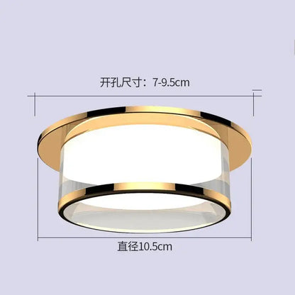 Modern round gold and frosted crystal led ceiling lamp with clear glass panels for living room decorbites crystal led ceiling