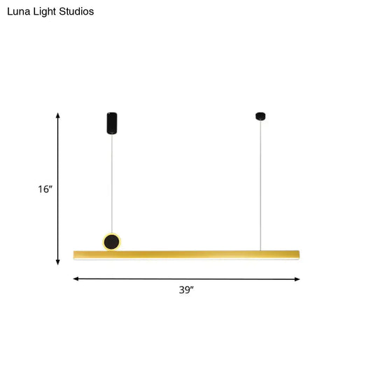 DecorBites™ Gold Bar Pendant LED Island Light Fixture - Stylish Minimalist Design, 39"/47" Wide