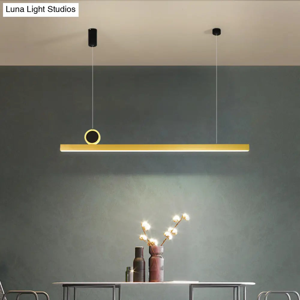 DecorBites™ Gold Bar Pendant LED Island Light Fixture - Stylish Minimalist Design, 39"/47" Wide