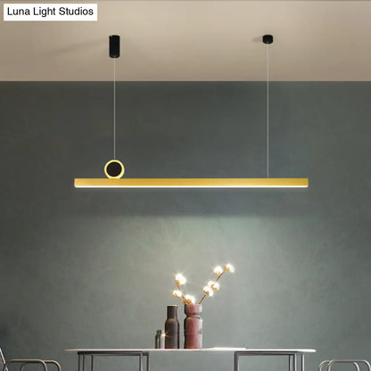 DecorBites™ Gold Bar Pendant LED Island Light Fixture - Stylish Minimalist Design, 39"/47" Wide