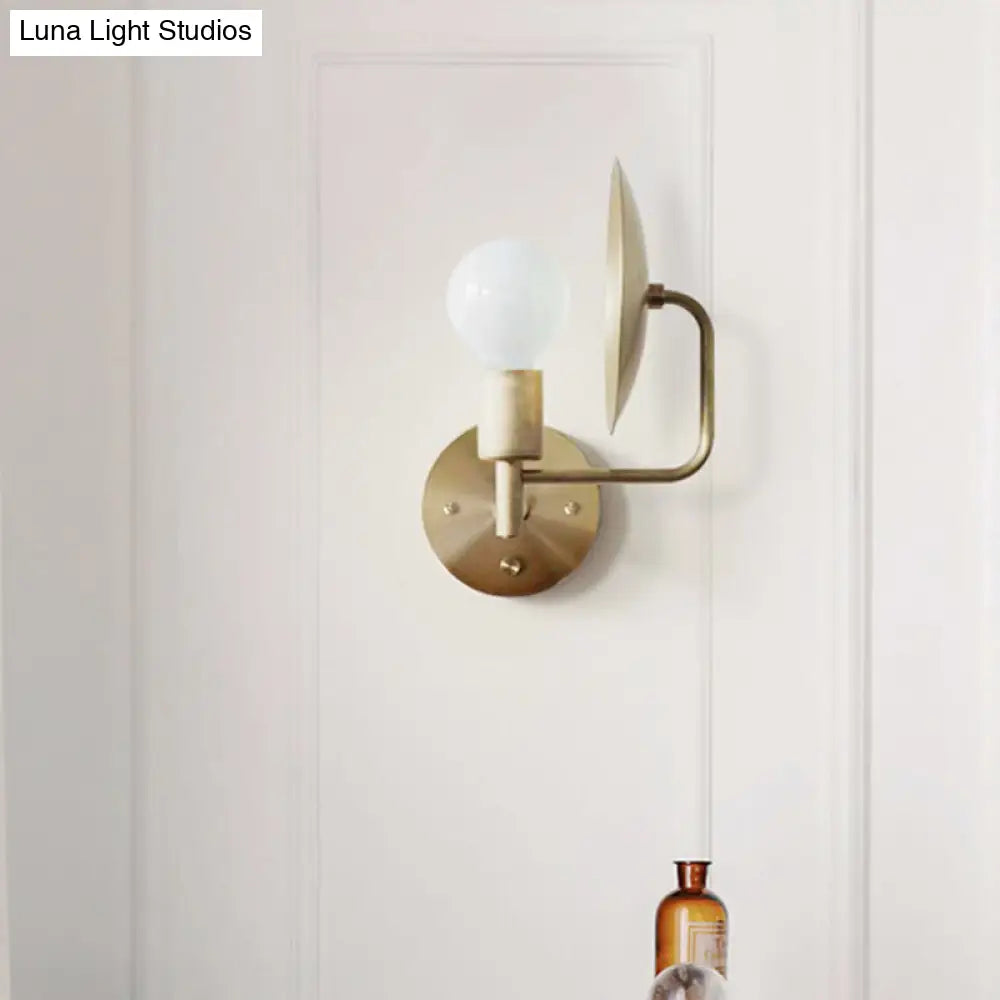 DecorBites™ DecorBites™ Gold Bare Bulb LED Wall Sconce - Modern Metal Lighting Fixture for Living Room