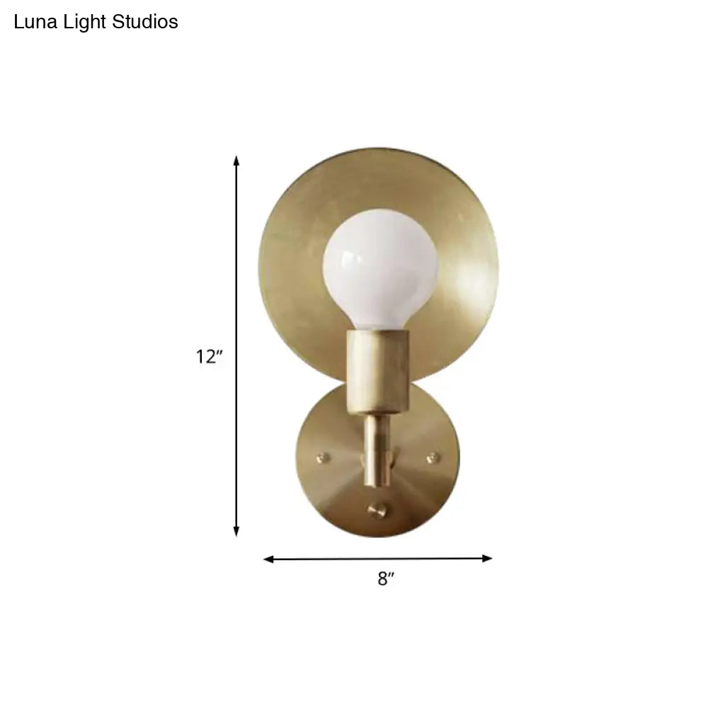 DecorBites™ DecorBites™ Gold Bare Bulb LED Wall Sconce - Modern Metal Lighting Fixture for Living Room