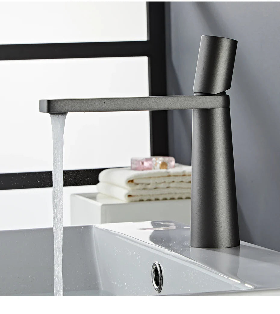 Gold Brass Basin Faucet for Bathroom Sink