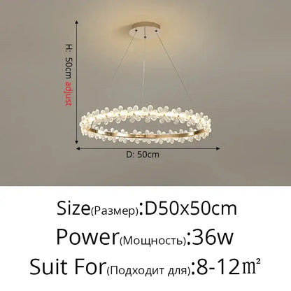 A modern gold butterfly decorbites crystal led chandelier with clear flower-shaped crystal ornaments for living room decor