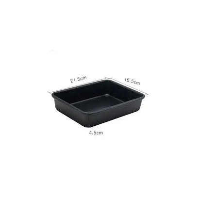 Black decorbites carbon steel cake baking tray 16.5x21.5x4.5cm with non stick interior and raised edges