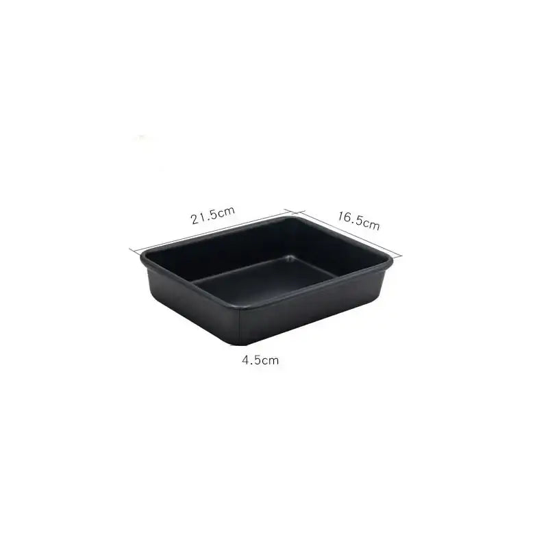 Black decorbites carbon steel cake baking tray 16.5x21.5x4.5cm with non stick interior and raised edges