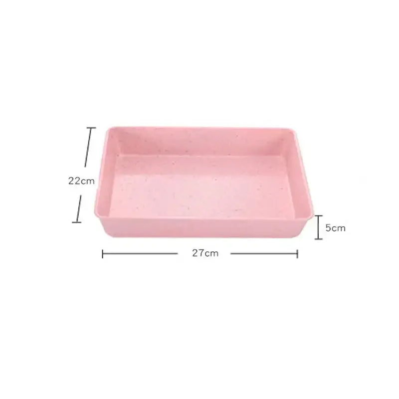 Pink rectangular baking tray with raised edges and matte finish decorbites carbon steel cake baking tray set