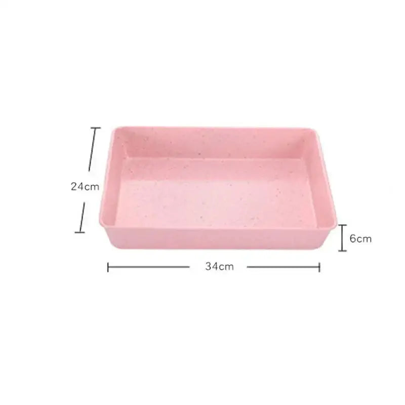 Pink rectangular carbon steel cake baking tray with speckled texture 34cm by 24cm by 6cm from decorbites carbon steel set