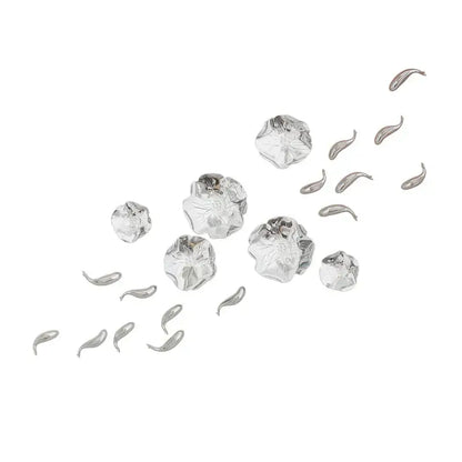 Silver metallic flower and leaf-shaped embellishments on decorbites carp fish lotus wall art for living room decor