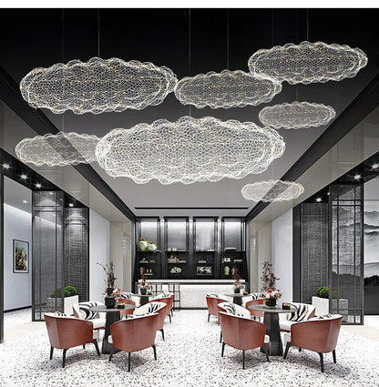 Gold Cloud Pendant Lights for Home and Restaurant - Chandelier