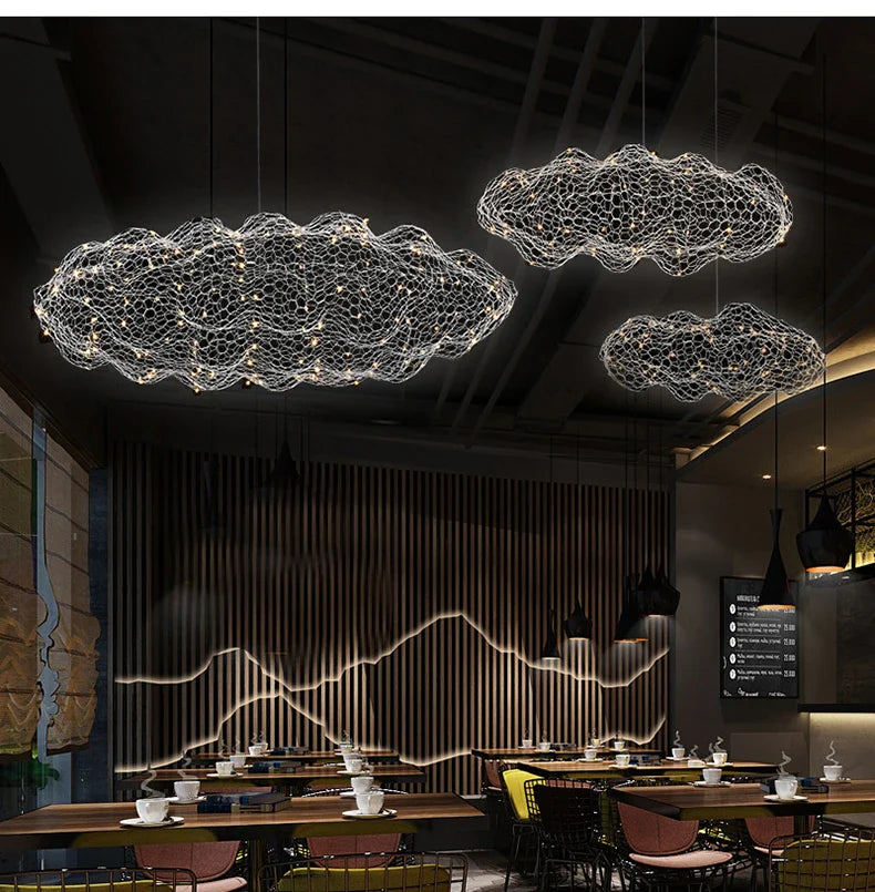 Gold Cloud Pendant Lights for Home and Restaurant - Chandelier