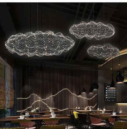 Gold Cloud Pendant Lights for Home and Restaurant - Chandelier
