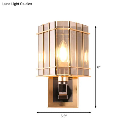 DecorBites™ Gold Crystal Bedside Wall Sconce with 2/3 Tiers and 1/3 Light - Postmodern Triangle Design