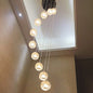 Gold Crystal Encrusted Sphere Pendant – Modern Style Ceiling Hanging Lantern for Staircase