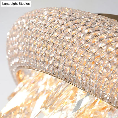 DecorBites™ DecorBites™ Gold Crystal LED Ceiling Light with Sleek Rectangle Design