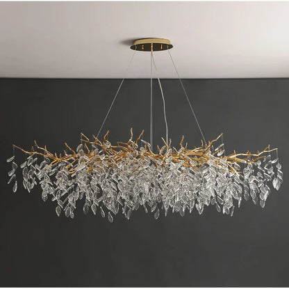 Gold Crystal LED Chandeliers for Home Lighting - Chandelier