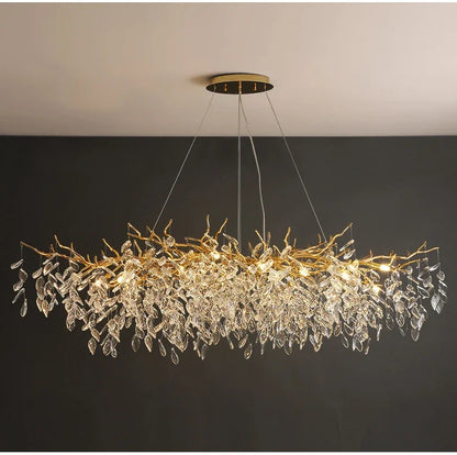 Gold Crystal LED Chandeliers for Home Lighting - Chandelier