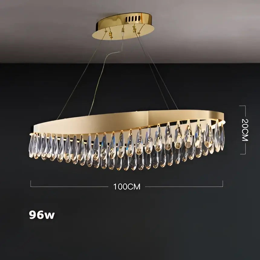 Gold toned circular crystal stainless steel chandelier with teardrop pendants for elegant foyer decorbites decor