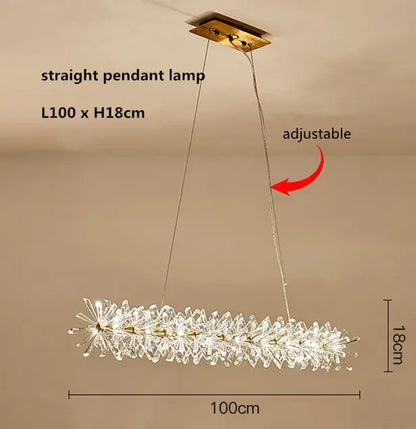 Gold double tiered crystal flower chandelier with decorbites crystal flower design and gold-toned ceiling mount