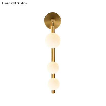 DecorBites™ Gold Finish 3-Head Metal Wall Sconce for Corner - Post-Modern, Vertical Mount