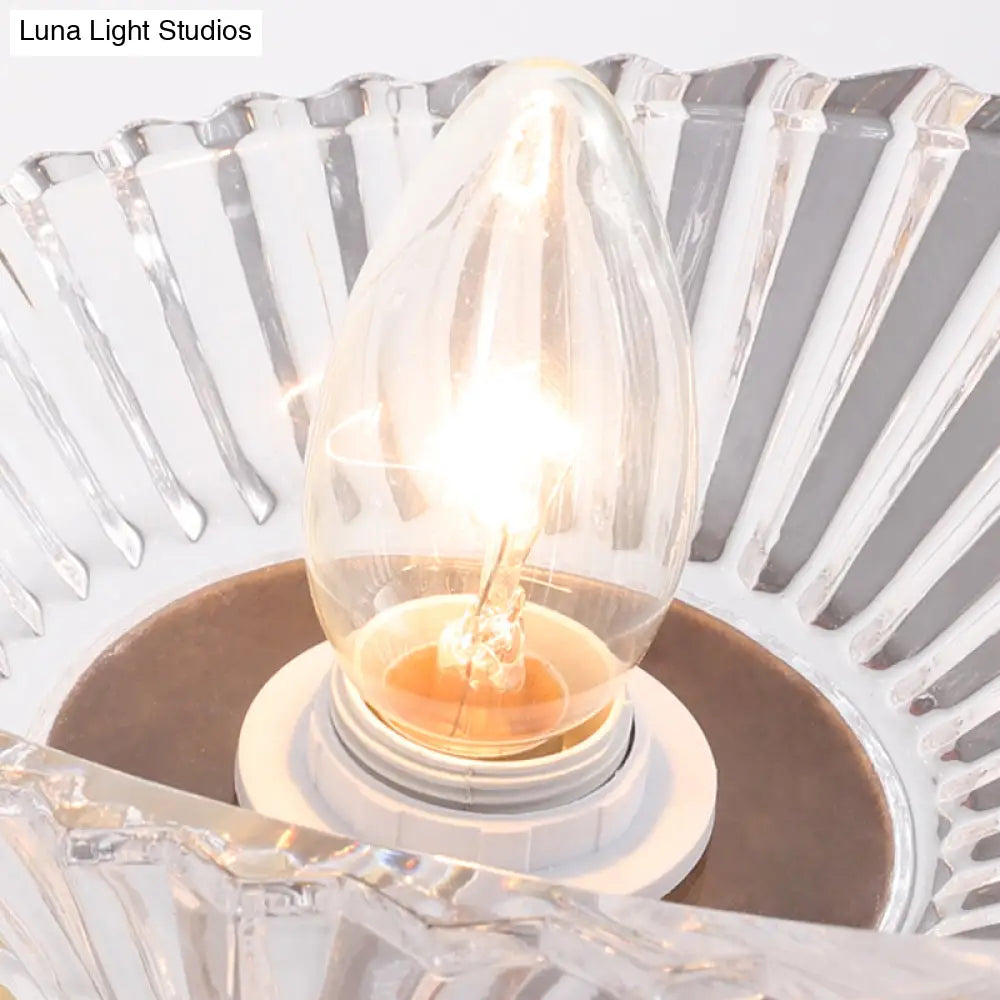 DecorBites™ Gold Finish Shell-Shape Bedside Wall Mount Light with Frosted Glass - Contemporary Style Lamp