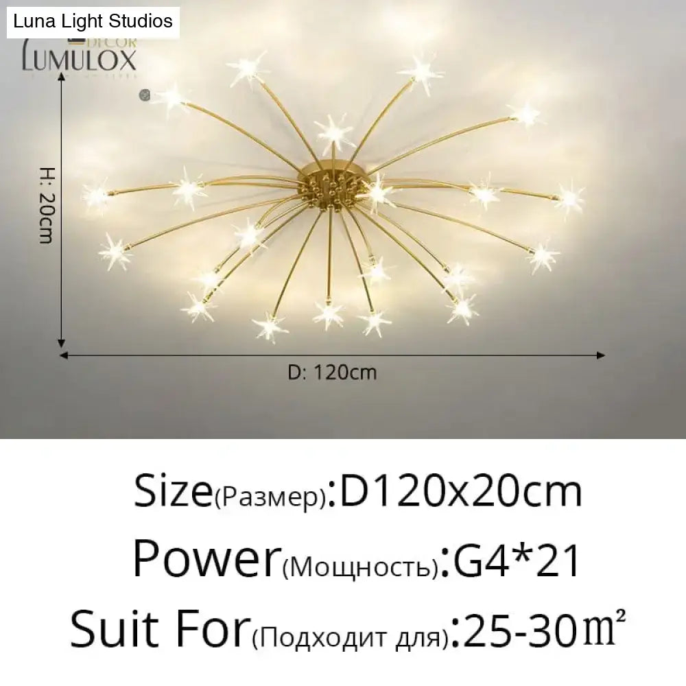 Gold-colored decorbites™ glory led flowers chandeliers with 21 g4 bulbs ideal for hotel lobby lighting