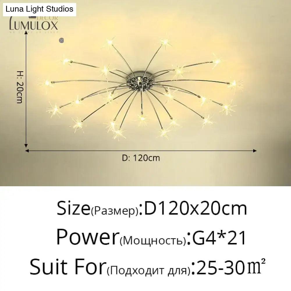 DecorBites™ Glory led flowers chandeliers with 21 g4 bulbs in chrome finish ideal for hotel lobby lighting