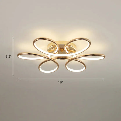 DecorBites™ DecorBites™ Gold Flower LED Flush Mount Ceiling Light - Simplicity meets Elegance