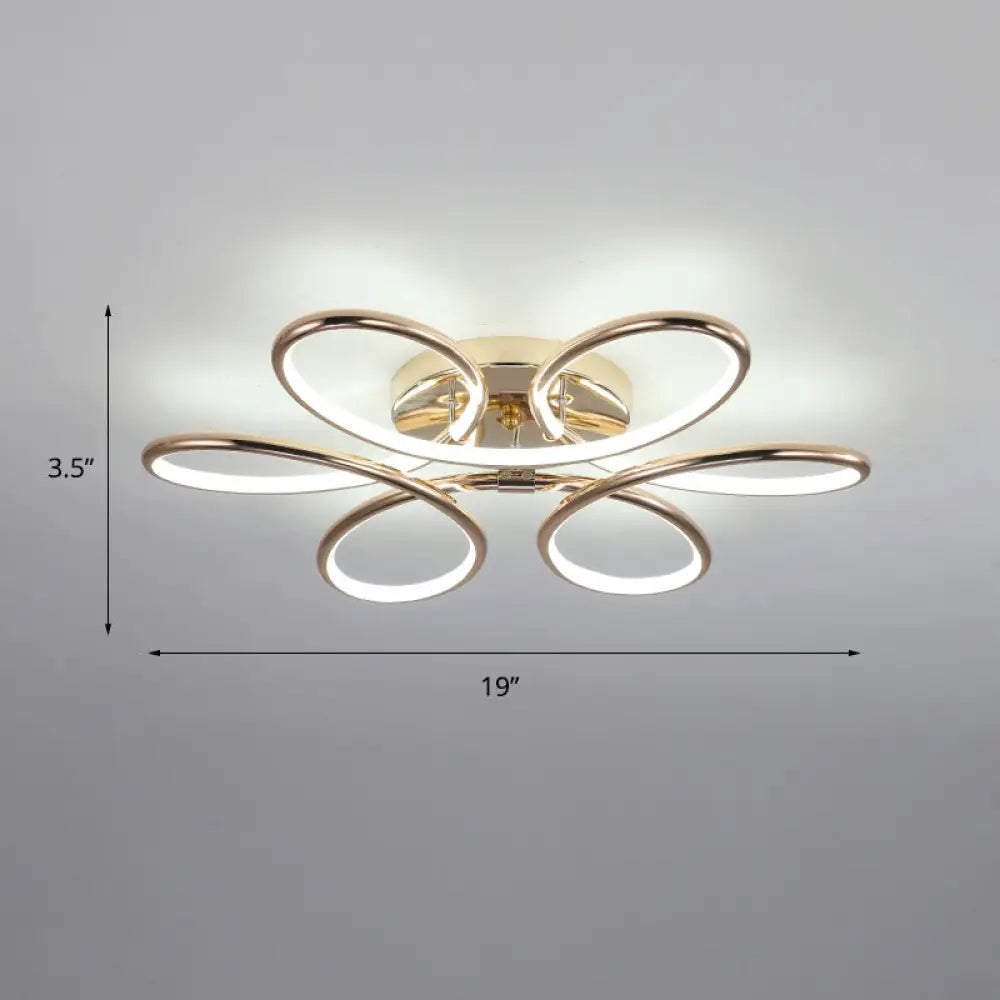 DecorBites™ DecorBites™ Gold Flower LED Flush Mount Ceiling Light - Simplicity meets Elegance