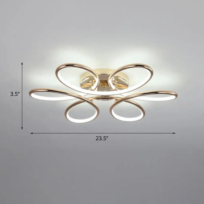 DecorBites™ DecorBites™ Gold Flower LED Flush Mount Ceiling Light - Simplicity meets Elegance