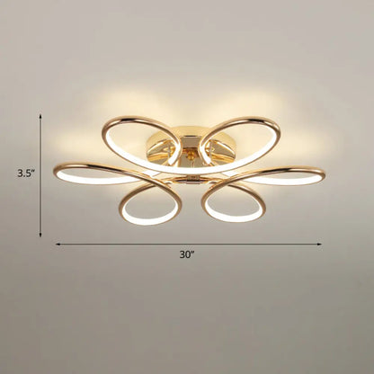 DecorBites™ DecorBites™ Gold Flower LED Flush Mount Ceiling Light - Simplicity meets Elegance