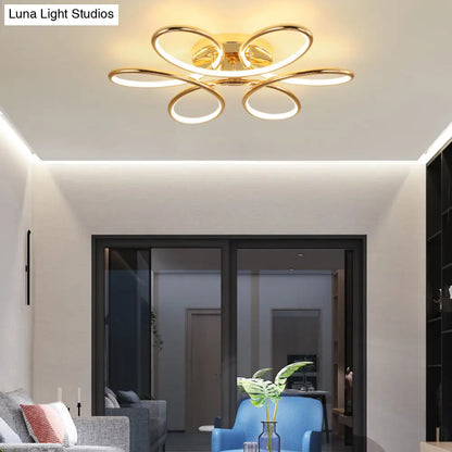 DecorBites™ DecorBites™ Gold Flower LED Flush Mount Ceiling Light - Simplicity meets Elegance