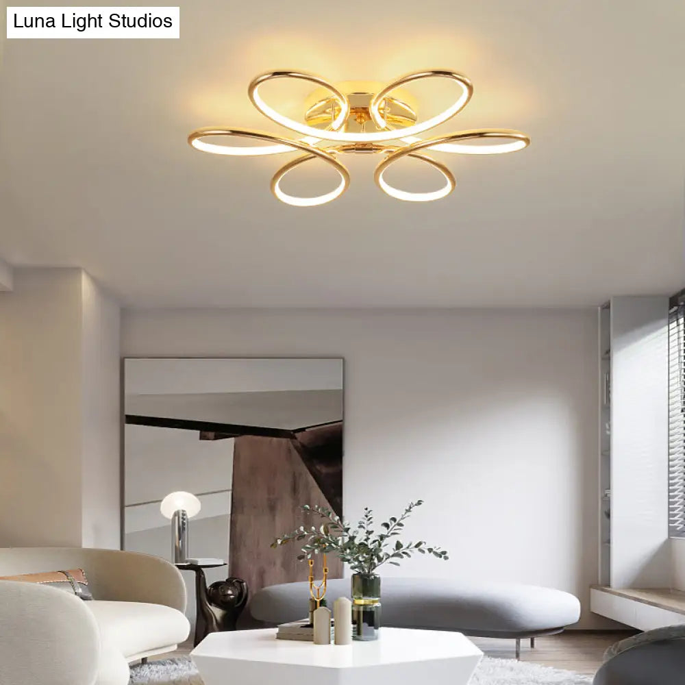 DecorBites™ DecorBites™ Gold Flower LED Flush Mount Ceiling Light - Simplicity meets Elegance