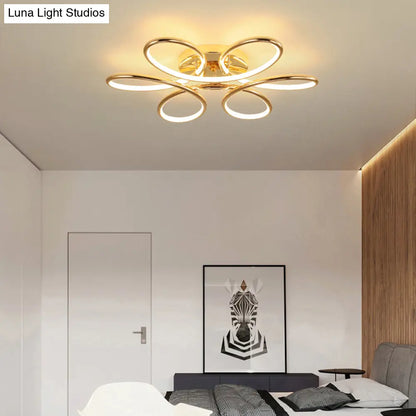 DecorBites™ DecorBites™ Gold Flower LED Flush Mount Ceiling Light - Simplicity meets Elegance