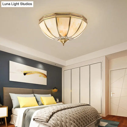 DecorBites™ DecorBites™ Gold Flushmount Light with 4 Lights and Frosted Glass for Bedroom Ceiling - Traditional Design"
(Note: This revised title maintains the important keywords while also being concise for SEO purposes)