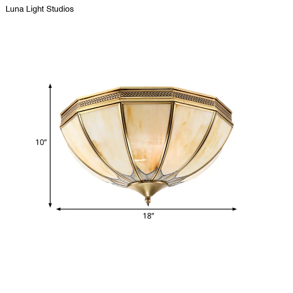 DecorBites™ DecorBites™ Gold Flushmount Light with 4 Lights and Frosted Glass for Bedroom Ceiling - Traditional Design"
(Note: This revised title maintains the important keywords while also being concise for SEO purposes)