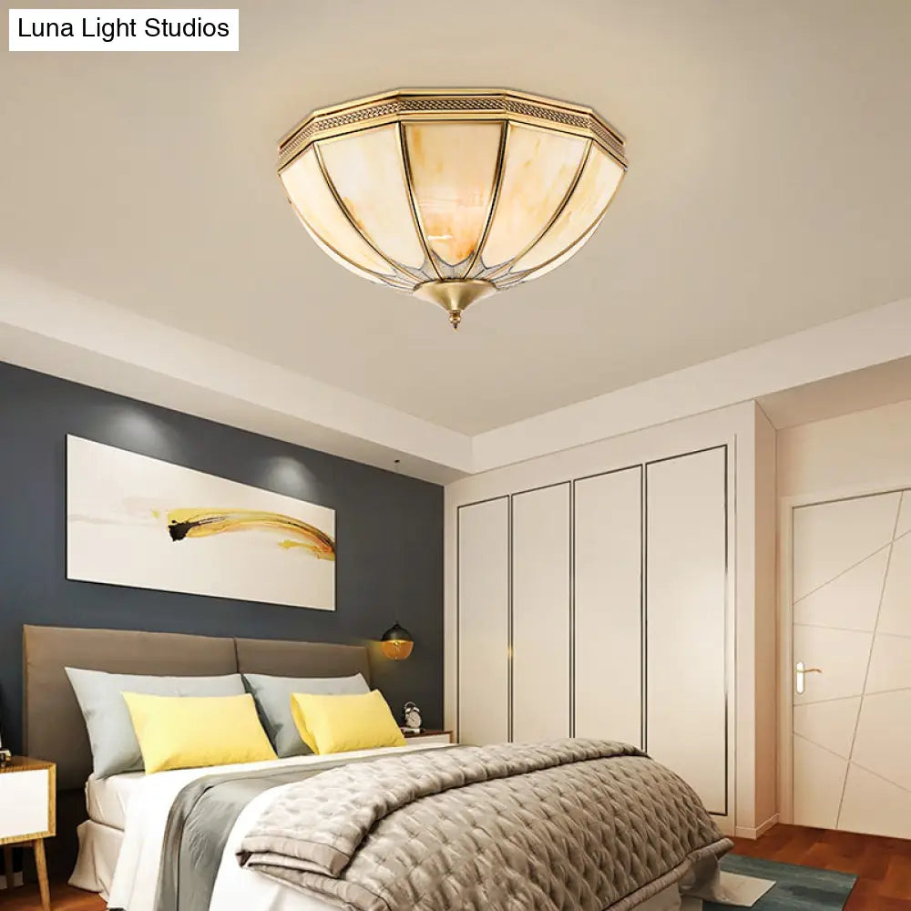 DecorBites™ DecorBites™ Gold Flushmount Light with 4 Lights and Frosted Glass for Bedroom Ceiling - Traditional Design"
(Note: This revised title maintains the important keywords while also being concise for SEO purposes)