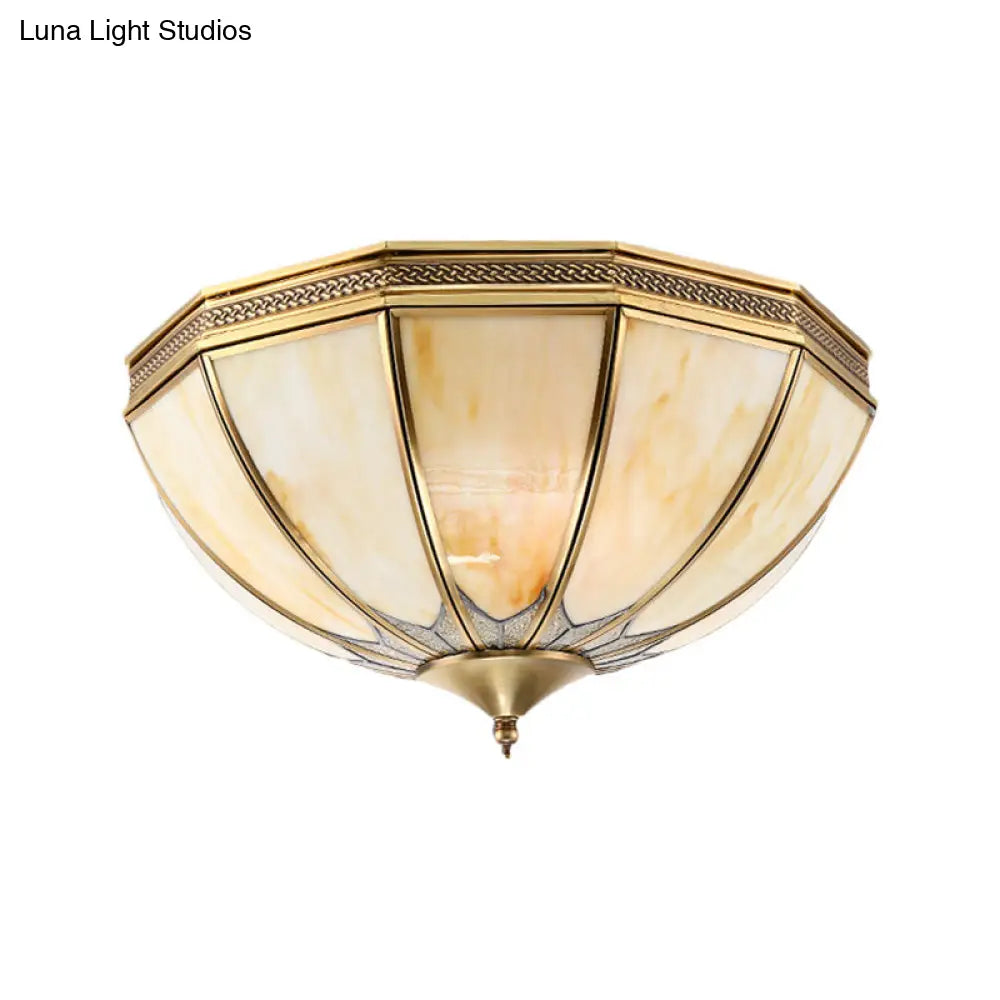 DecorBites™ DecorBites™ Gold Flushmount Light with 4 Lights and Frosted Glass for Bedroom Ceiling - Traditional Design"
(Note: This revised title maintains the important keywords while also being concise for SEO purposes)